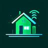 Icon representing fiber internet connection for home